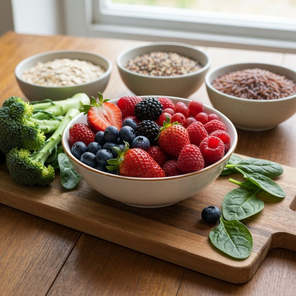 Fresh whole foods and nutritious ingredients