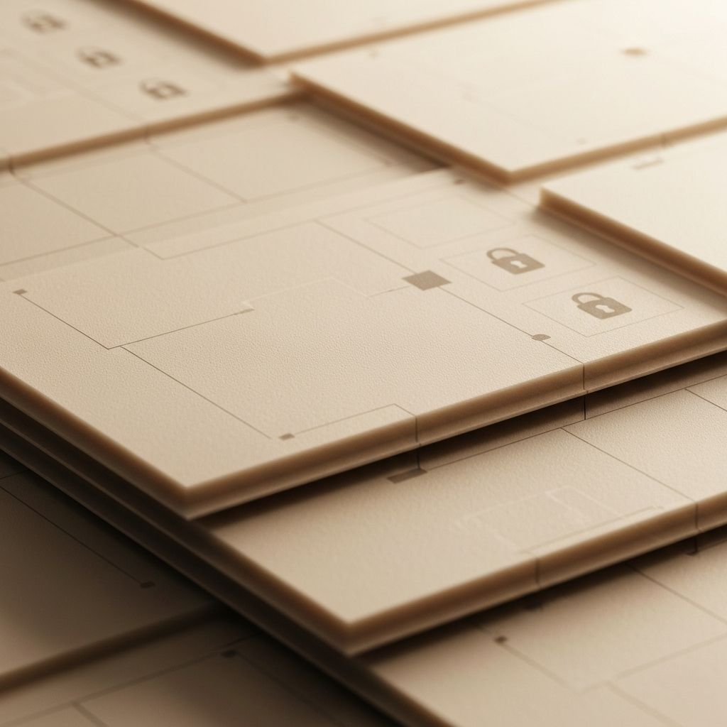 Privacy and security represented through abstract design